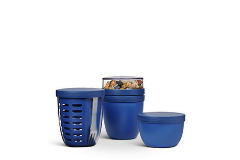 PAUSENSET - Blau, KONVENTIONELL, Kunststoff (21,4/10,6/19,8cm) - Mepal