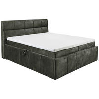 BOXBETT 180/200 cm  in Dunkelgrün  - Dunkelgrün/Schwarz, KONVENTIONELL, Kunststoff/Textil (180/200cm) - Modante