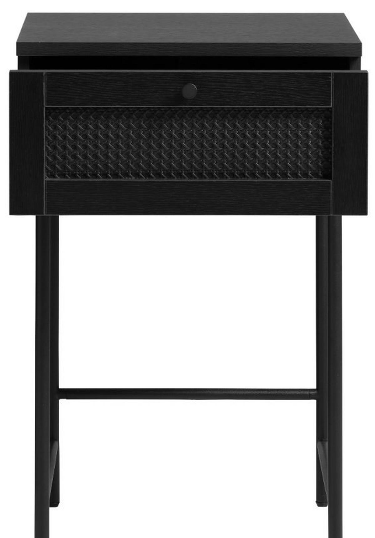 SIDOBORD i trämaterial  - svart, Trend, metall/trämaterial (45/70/45cm) - Best Price