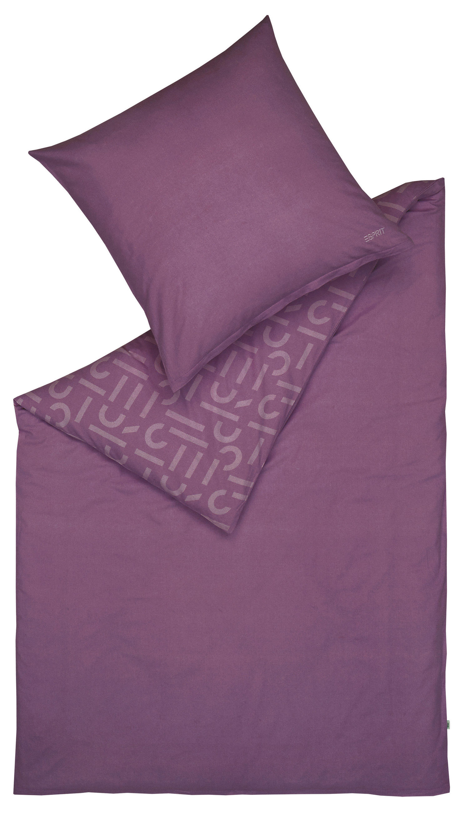 WENDEBETTWÄSCHE E-Scatter Big Flanell 155/220 cm  - Beere/Bordeaux, Basics, Textil (155/220cm) - Esprit