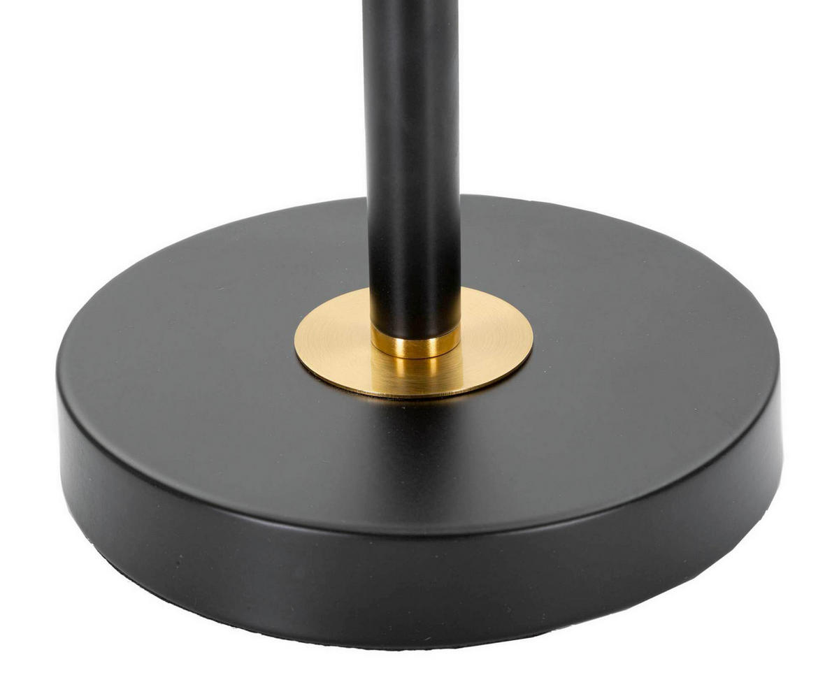 TISCHLEUCHTE   - Goldfarben/Schwarz, Basics, Textil/Metall (25/48/25cm)