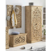 GARDEROBE 4-teilig  in 170/185/45 cm  - Naturfarben, Design, Holz (170/185/45cm) - MID.YOU