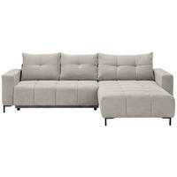ECKSOFA Naturfarben Webstoff  - Schwarz/Naturfarben, KONVENTIONELL, Textil/Metall (292/192cm) - Carryhome