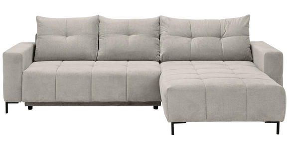 ECKSOFA  in Webstoff Naturfarben  - Schwarz/Naturfarben, KONVENTIONELL, Textil/Metall (292/192cm) - Carryhome