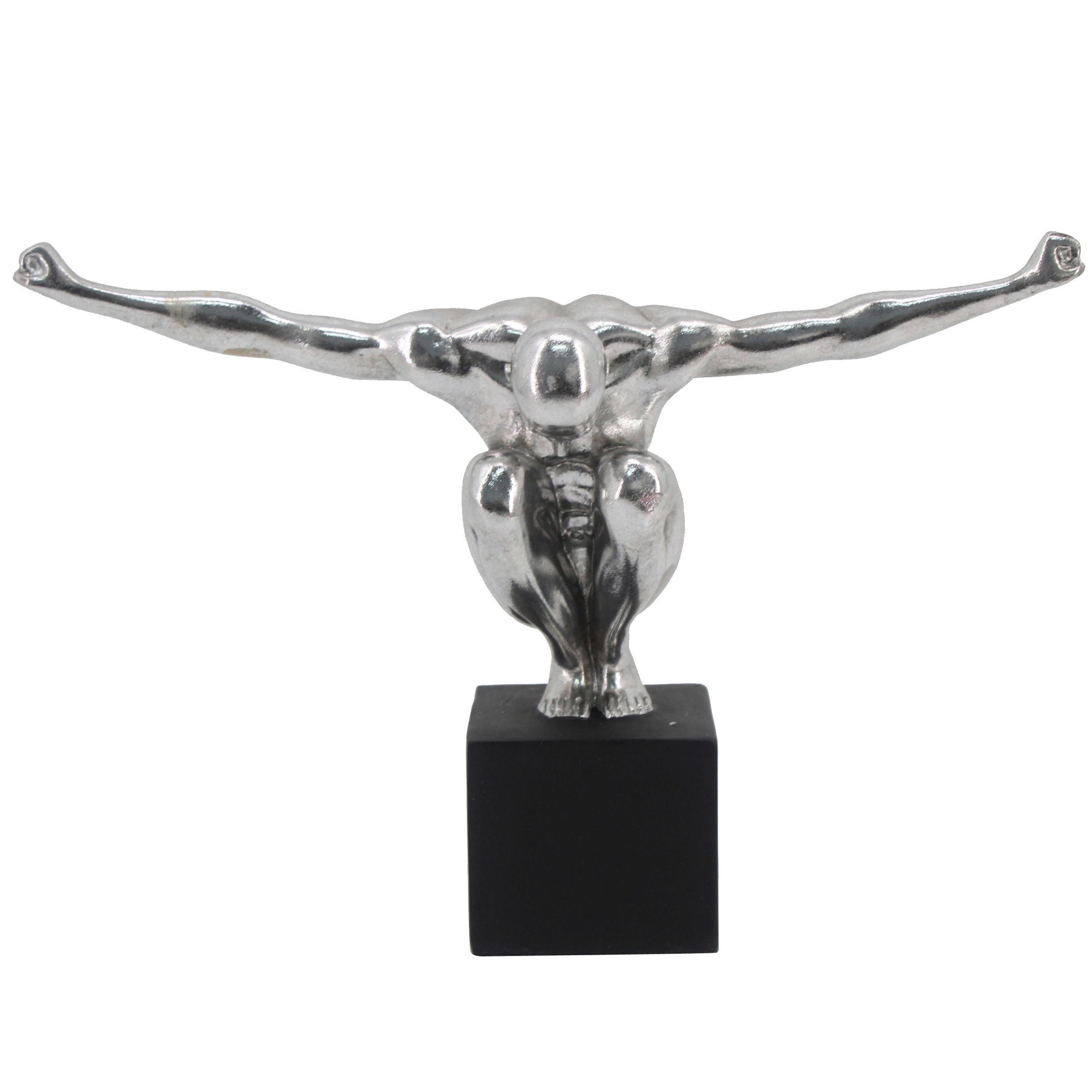 Ambia Home Skulptur Schwarz, Silber 11.5x23x32 cm