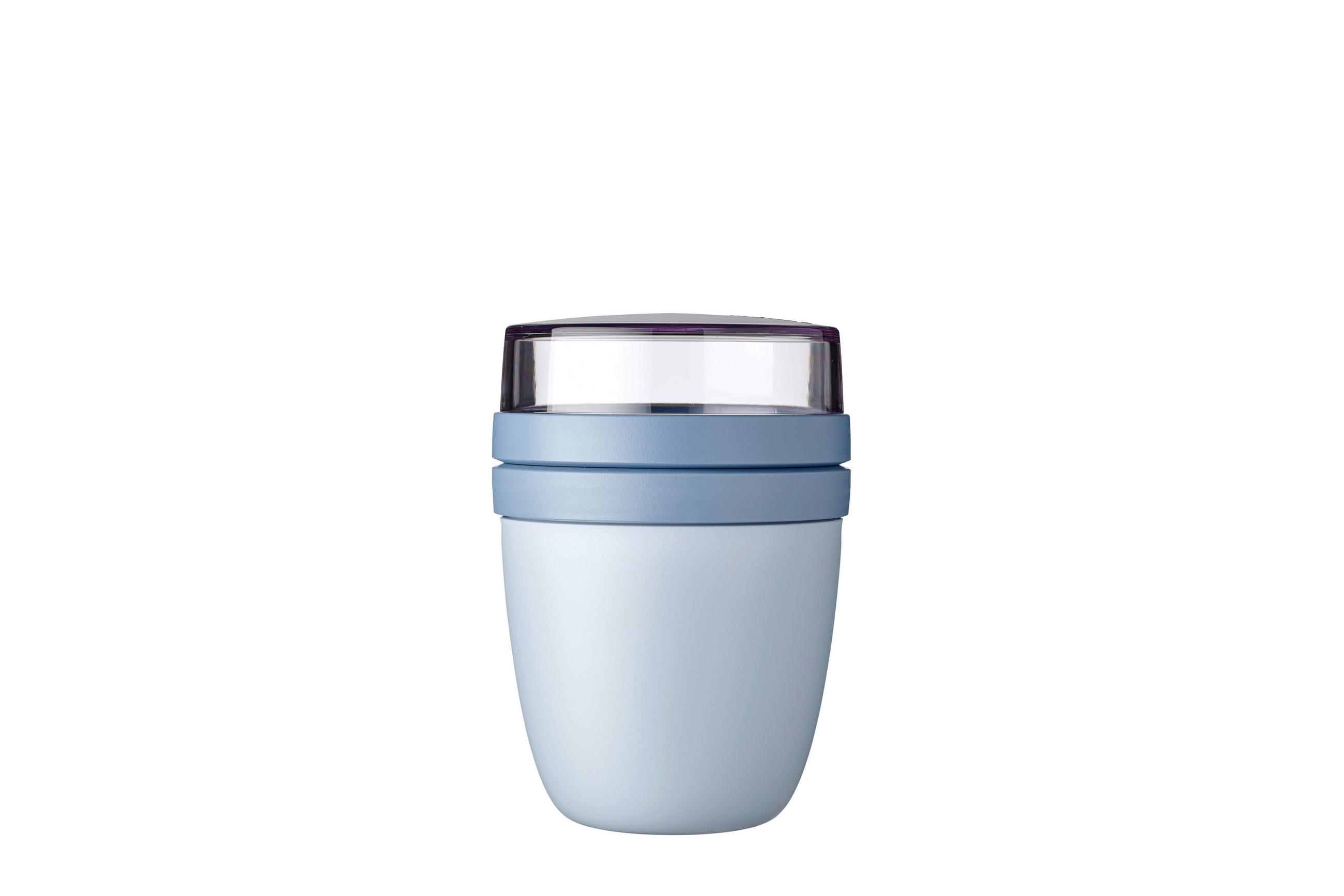 JOGHURTBECHER-TO-GO - Hellblau, KONVENTIONELL, Kunststoff (9,1/9,1/12,8cm) - Mepal