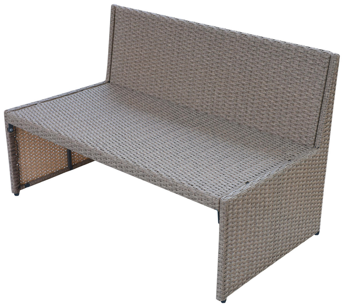 LOUNGE GARNITURA   drvo, metal, plastika, tekstil  siva, boje bagrema, tamno siva    - siva/boje bagrema, Moderno, drvo/metal (113/72/62,5cm) - Ambia Garden