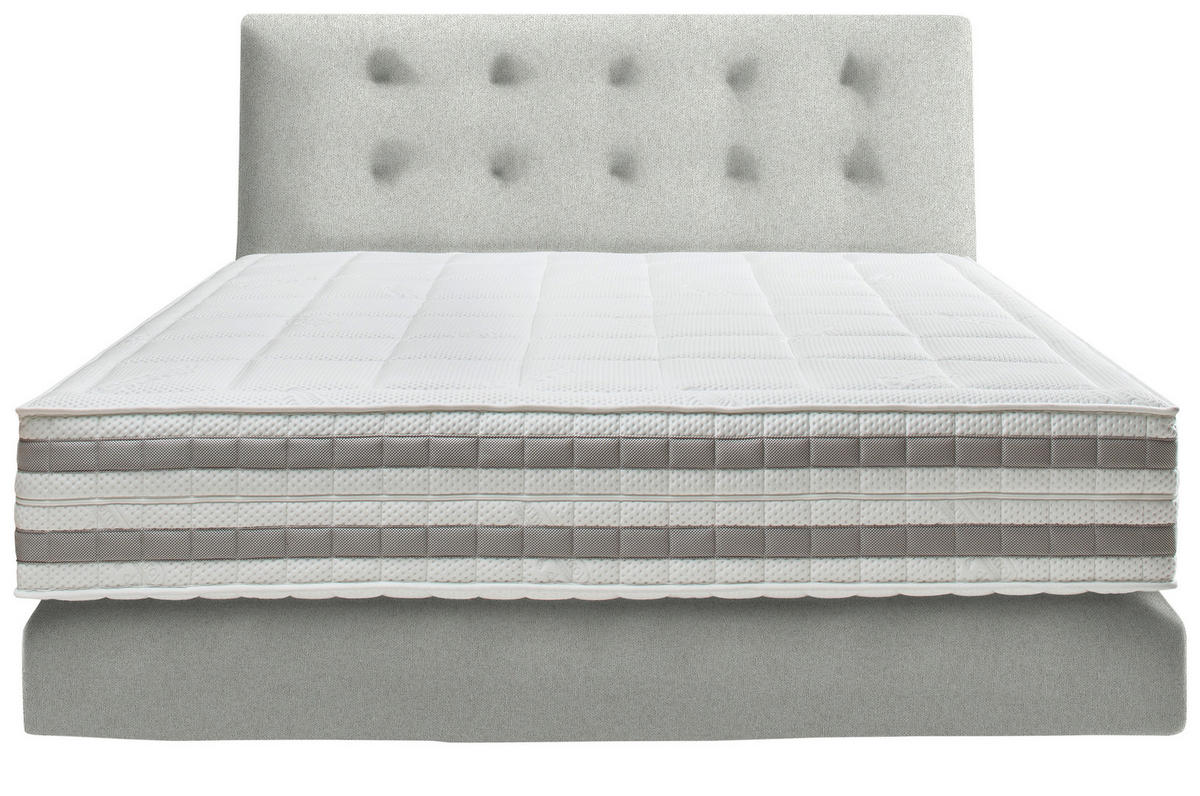 BOXSPRINGBETT 180/200 cm  in Creme  - Creme, KONVENTIONELL, Holz/Textil (180/200cm) - Dieter Knoll