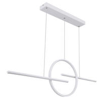 LED-HÄNGLAMPA 124/10,5/150 cm  - vit, Design, metall/plast (124/10,5/150cm) - Globo