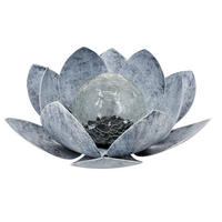 SOLARLEUCHTE Honolulu 25/10 cm  - Blau, Basics, Glas/Metall (25/10cm) - Ambia Garden