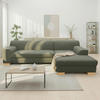 ECKSCHLAFSOFA  TINOS Grün Webstoff  - Beige/Grün, Basics, Textil (273/157cm) - MID.YOU