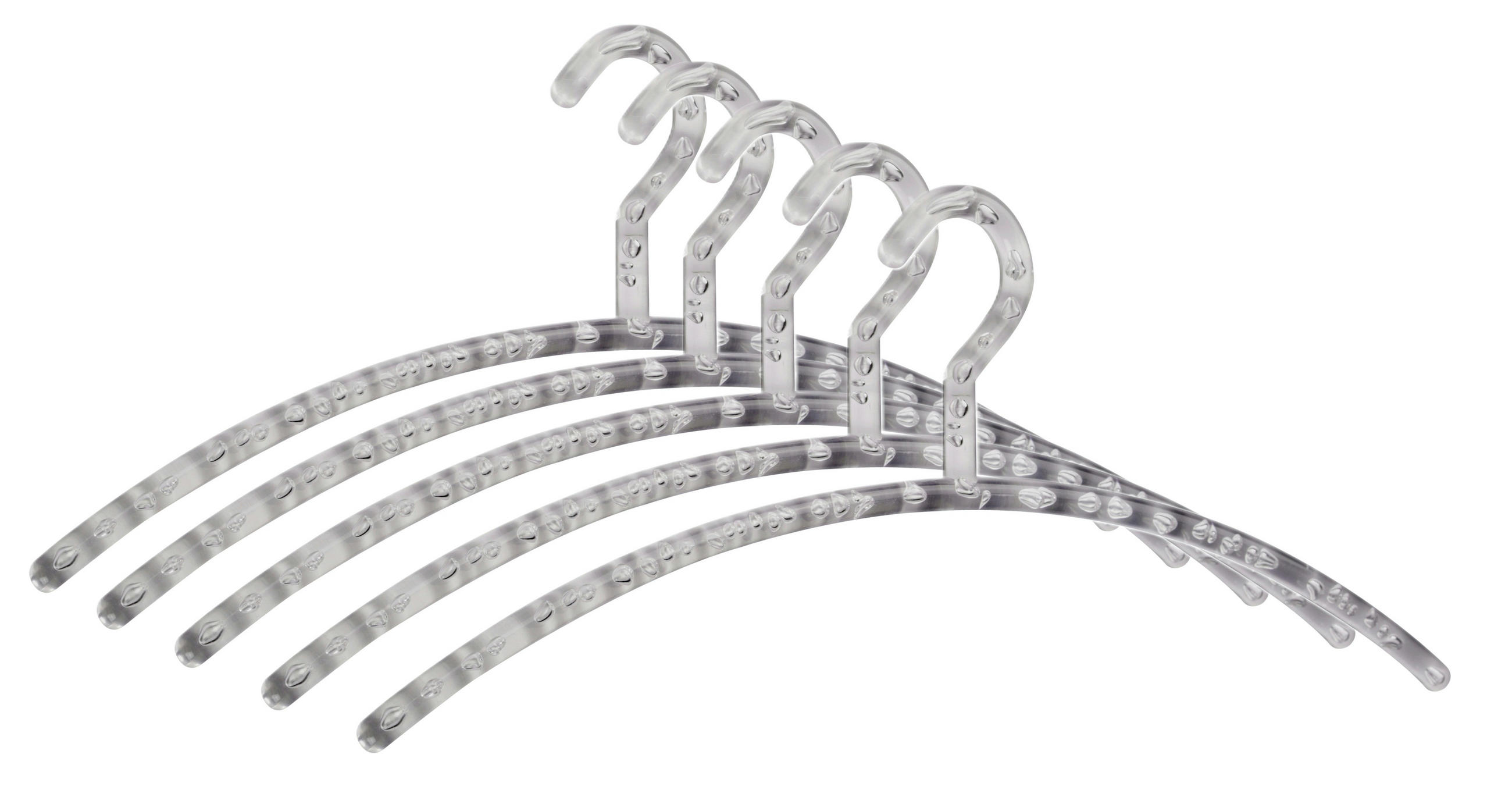 KLEIDERBÜGEL 5ER SET Kunststoff  - Grau, Design, Kunststoff (44/18/1,2cm)