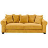 SCHLAFSOFA Cord Gelb  - Gelb/Schwarz, KONVENTIONELL, Kunststoff/Textil (247/95/125cm) - Hom`in