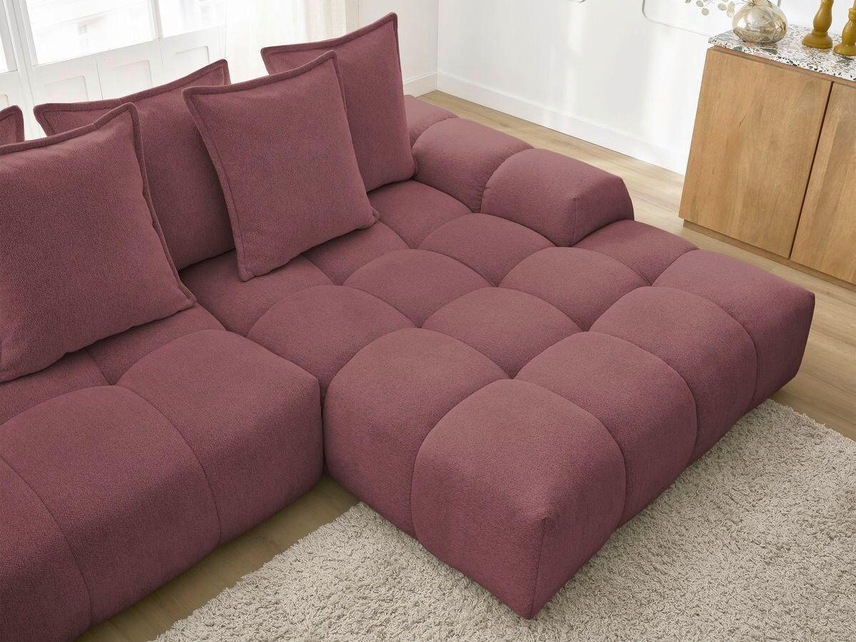 ECKSCHLAFSOFA EVEREST  mit Rücken echt, Armteil links, Armteil rechts Flachgewebe Rot  - Rot/Schwarz, MODERN, Kunststoff/Textil (318/180cm) - Livetastic