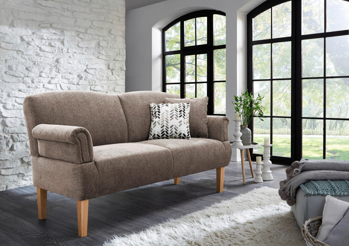 KÜCHENSOFA 181/98/81 cm  in  - Naturfarben/Braun, Romantik / Landhaus, Holz/Textil (181/98/81cm) - Sit & More