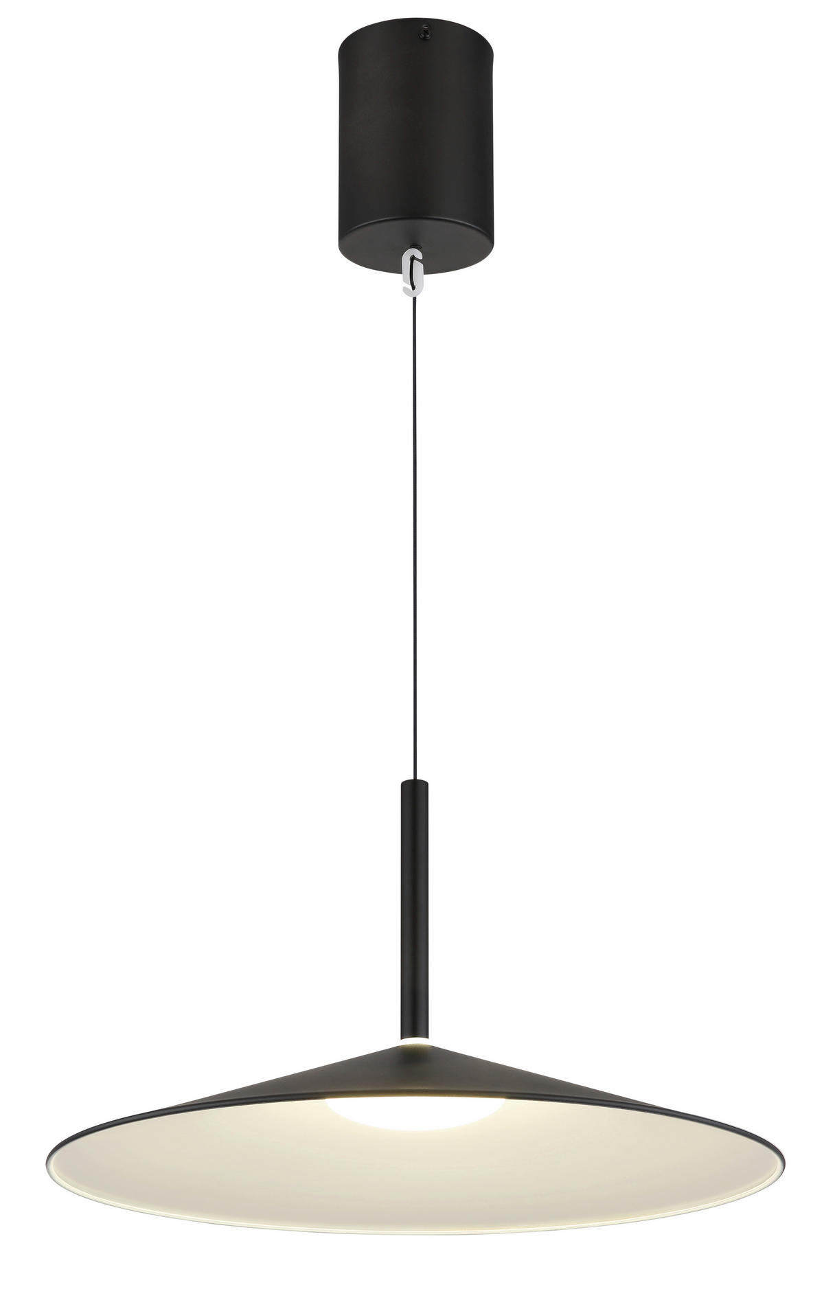 LED-HÄNGELEUCHTE LAMPONE 47,5/150 cm   - Schwarz/Weiß, Design, Kunststoff/Metall (47,5/150cm) - Globo