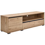 LOWBOARD  in 180/55/48 cm  - Eichefarben/Anthrazit, Design, Holzwerkstoff/Kunststoff (180/55/48cm) - Carryhome