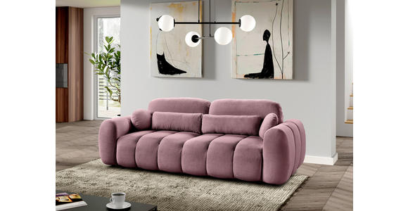 SCHLAFSOFA  mit Webstoff Pink  - Pink/Schwarz, KONVENTIONELL, Kunststoff/Textil (262/93/117cm) - Carryhome