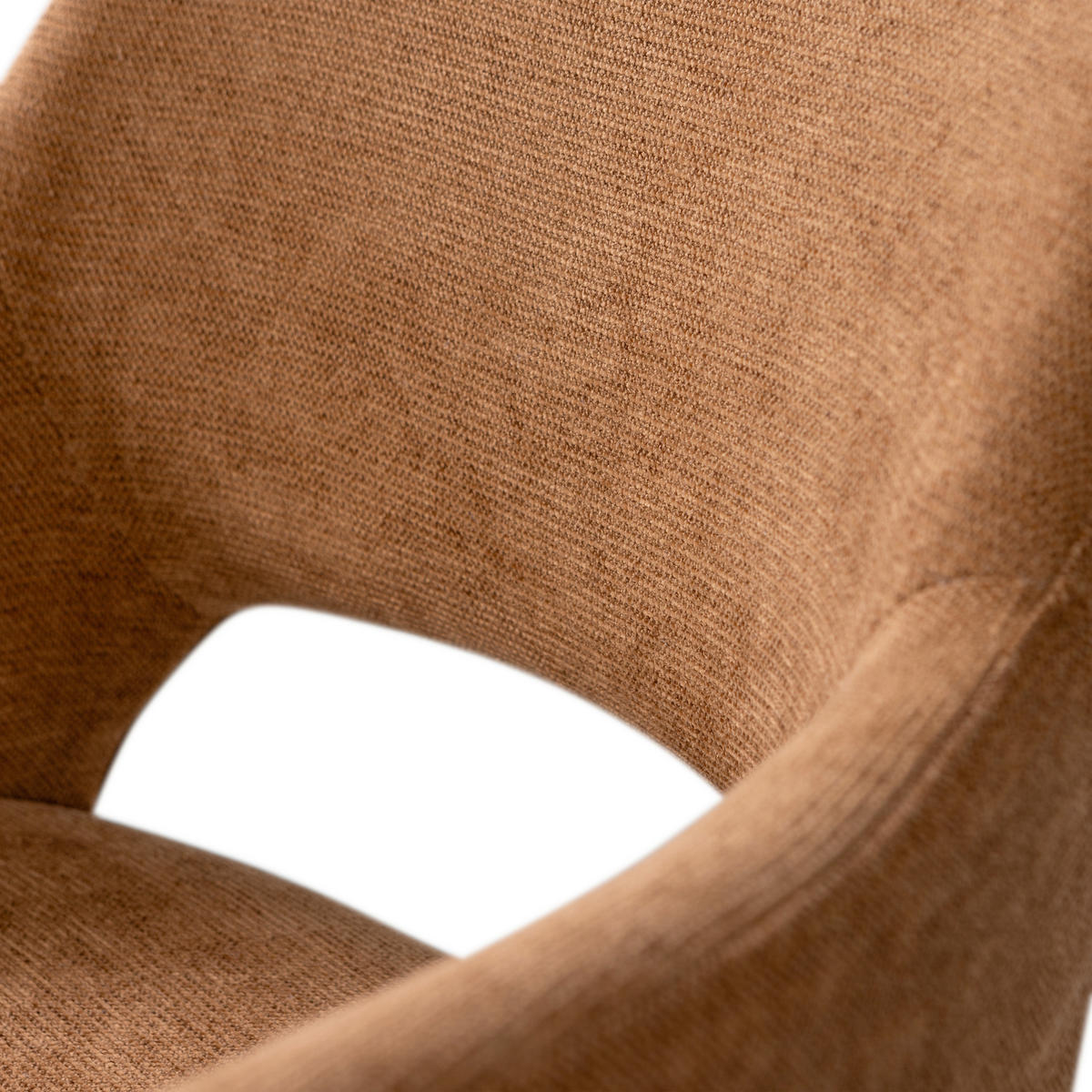 ARMLEHNSTUHL-SET 2 Stück gepolsterte Armlehnen Webstoff  - Dunkelbraun/Braun, MODERN, Textil/Metall (58/80/58cm) - Livetastic