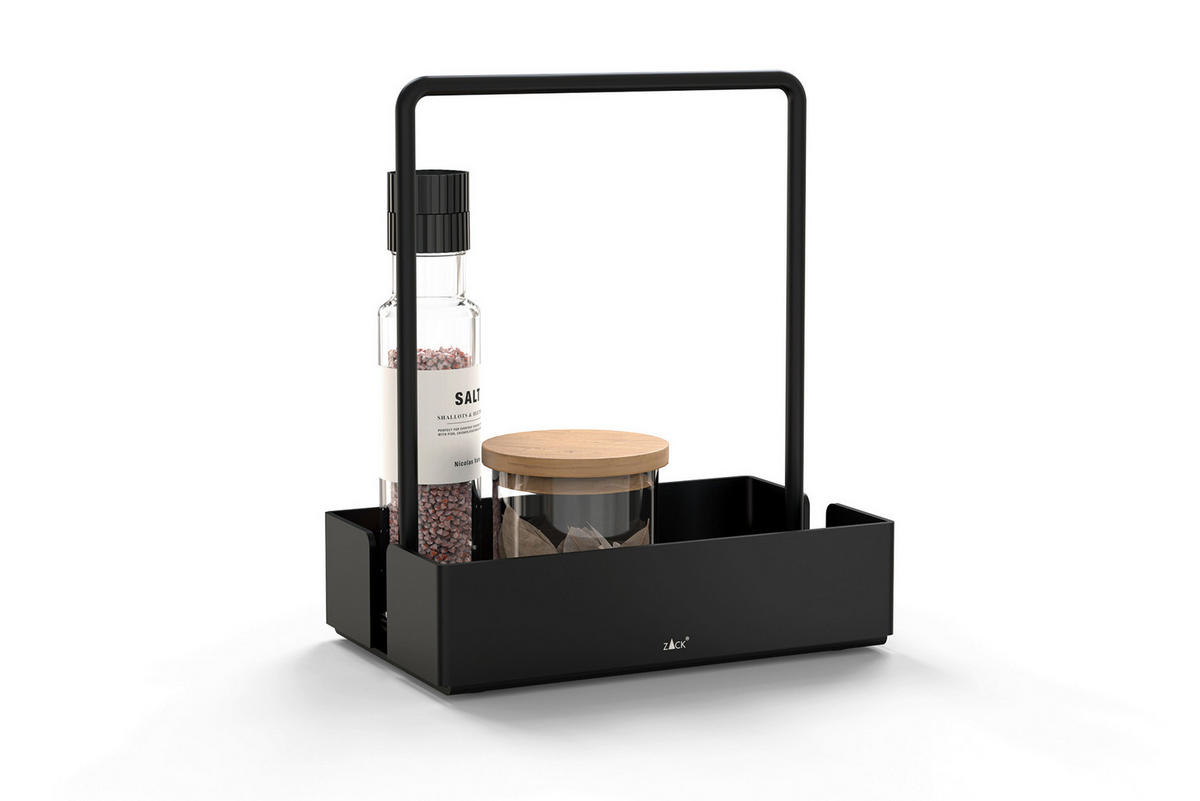 MENAGE-SET - Schwarz, Basics, Metall (18,0/21,0/11,0cm) - Zack