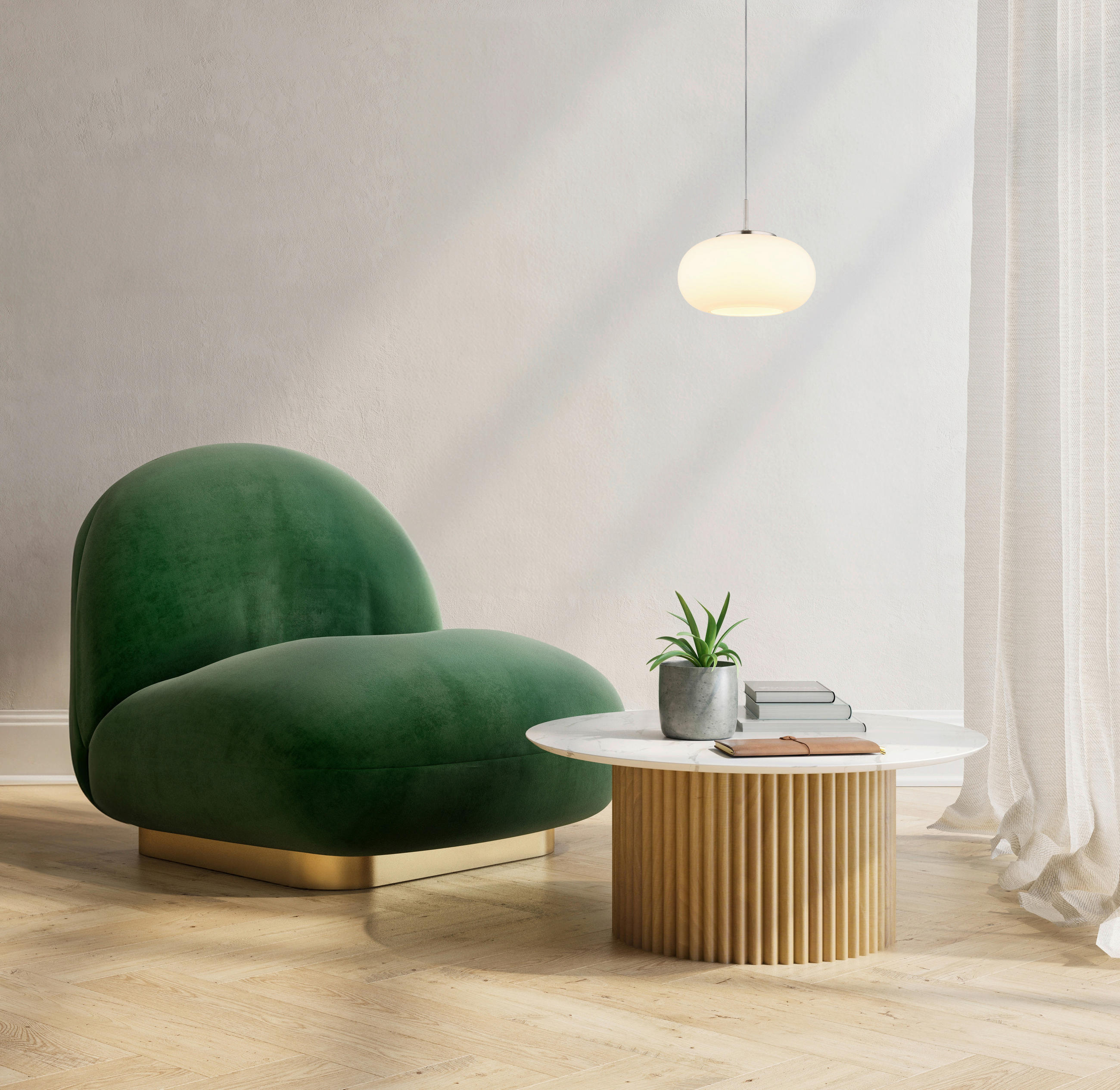 LED SVJETILJKA VISEĆA 20/150 cm - boje nikla/prozirno, Design, staklo/metal (20/150cm) - Globo