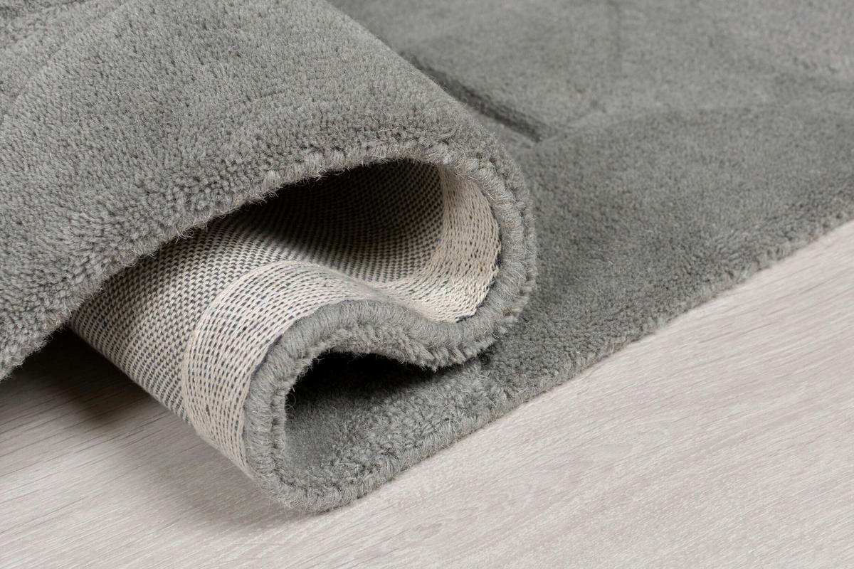 WOLLTEPPICH 160/160 cm Moderno Grau  - Grau, Basics, Textil (160/160cm) - Xora