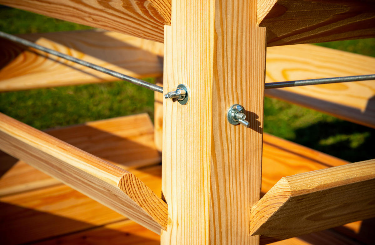 VYVÝŠENÝ ZÁHON   - farba smrekovca, Basics, drevo (124/73/91cm)