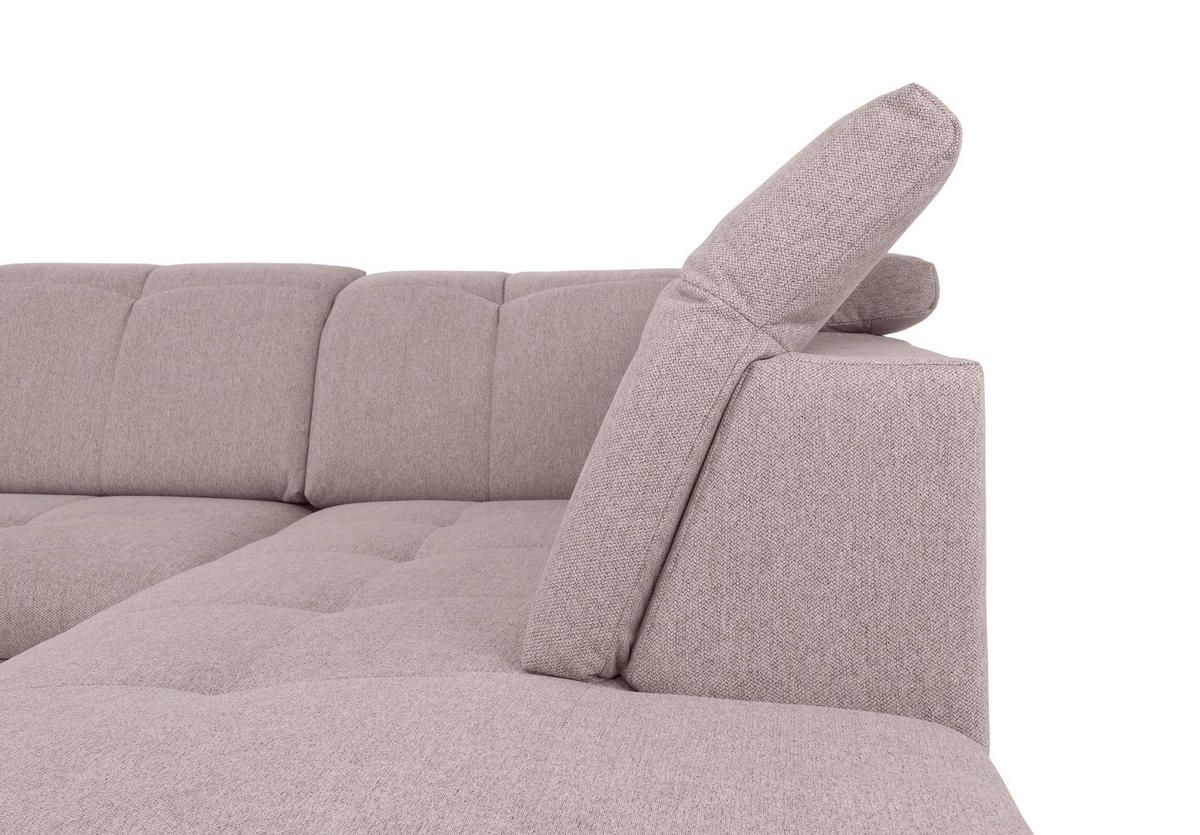 WOHNLANDSCHAFT Taupe  - Taupe/Grau, Design, Textil/Metall (173/328/215cm) - MID.YOU