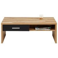 MĂSUȚĂ DE CAFEA material pe bază de lemn 110/64/40 cm   - culoare crom/culoare lemn stejar, Modern, metal/material pe bază de lemn (110/64/40cm) - Hom`in