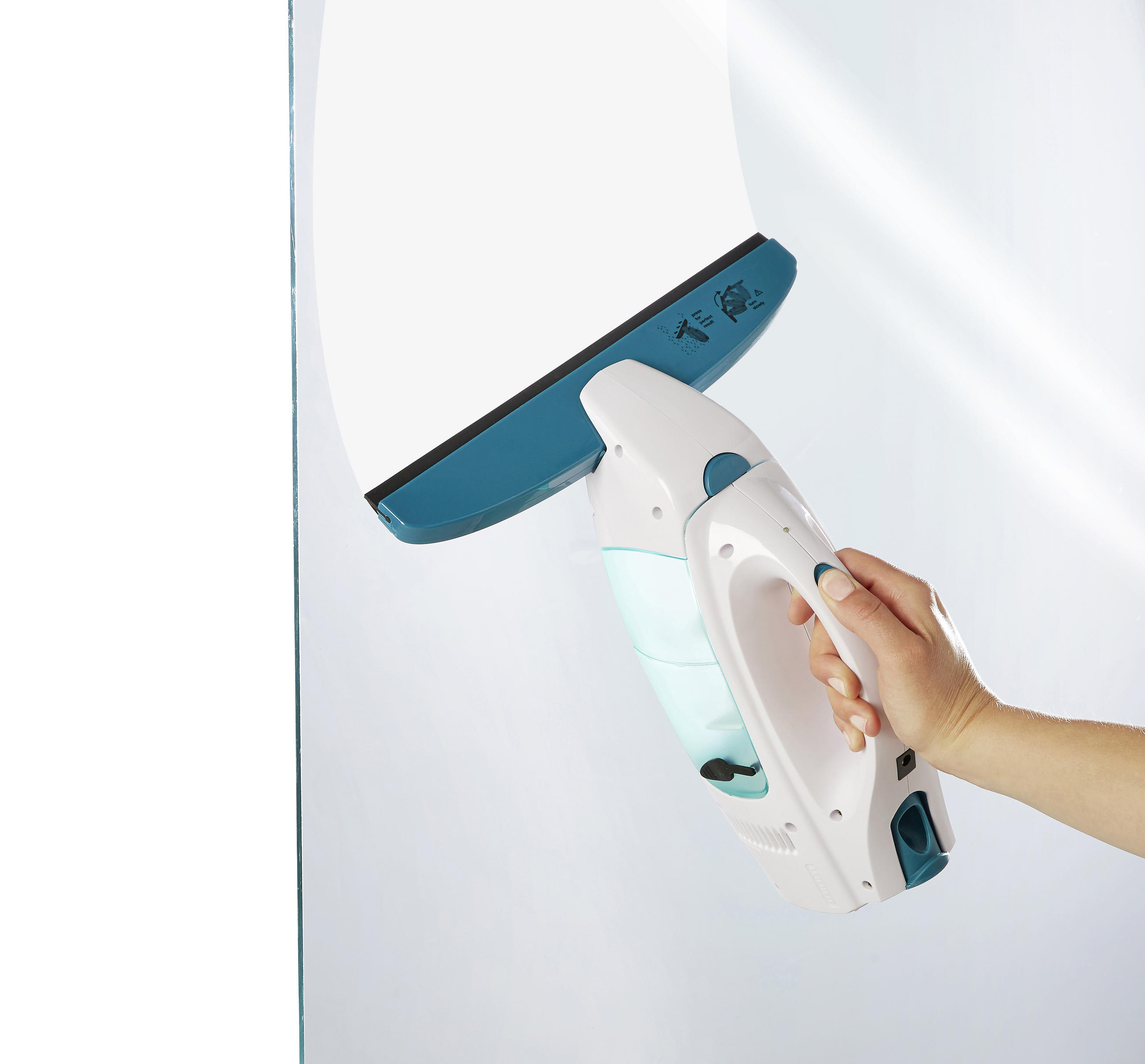 FENSTERSAUGER DRY & CLEAN  - Türkis/Weiß, Basics, Kunststoff (28/10,5/37cm) - Leifheit