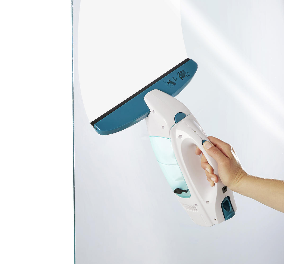 FENSTERSAUGER DRY & CLEAN  - Türkis/Weiß, Basics, Kunststoff (28/10,5/37cm) - Leifheit