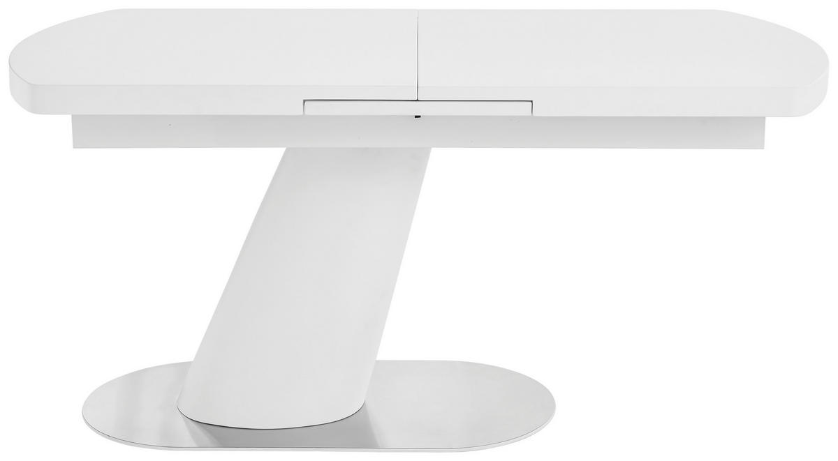 STOL ZA BLAGOVAONICU  bijela, boje oplemenjenog čelika  metal, drvni materijal      - bijela/boje oplemenjenog čelika, Moderno, drvni materijal/metal (160-200/90/76cm) - Livetastic