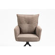 ARMLEHNSTUHL  in Eisen Cord  - Schwarz/Braun, Design, Textil/Metall (60/95/67cm) - Novel