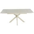 ESSTISCH Beige rechteckig  ausziehbar  - Beige, Design, Keramik/Metall (120-179/80/76cm) - Belluti