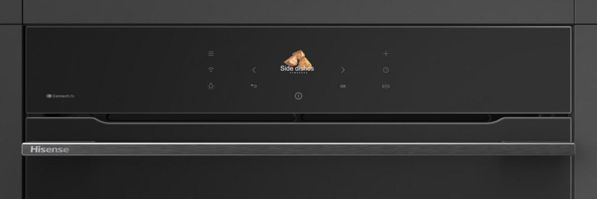 EINBAUBACKOFEN BI614P8B  - Schwarz, Basics, Metall (59,5/59,5/56,4cm) - Hisense