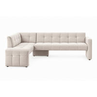 UGAONA KLUPA  bež   - bež/crna, Moderno, drvo/tekstil (245/157cm) - Livetastic