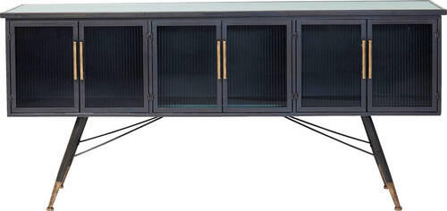 SIDEBOARD  in 180/85/38 cm  - Anthrazit/Messingfarben, Trend, Glas/Holzwerkstoff (180/85/38cm) - Kare-Design