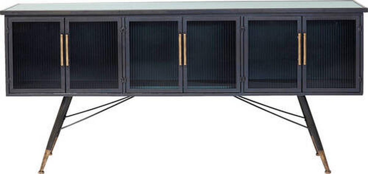SIDEBOARD  in 180/85/38 cm  - Anthrazit/Messingfarben, Trend, Glas/Holzwerkstoff (180/85/38cm) - Kare-Design