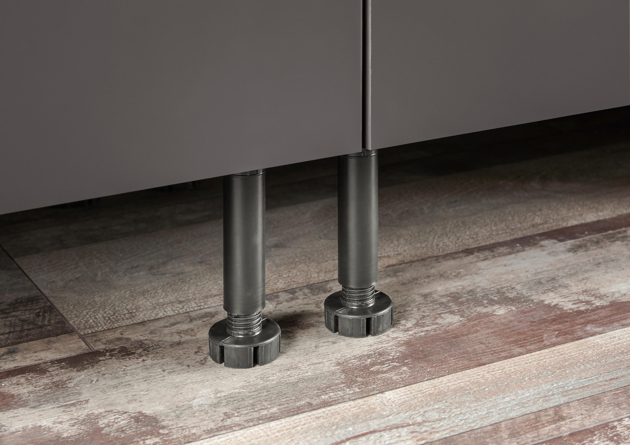 KUHINJSKI BLOK - siva/barve aluminija, Trendi, umetna masa/leseni material (280/211/60cm) - Respekta