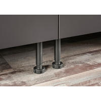 KUHINJSKI BLOK - siva/barve aluminija, Trendi, umetna masa/leseni material (280/211/60cm) - Respekta