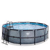 POOL-SET 450/122 cm  - Grau, KONVENTIONELL, Kunststoff (450/122cm) - EXIT Toys
