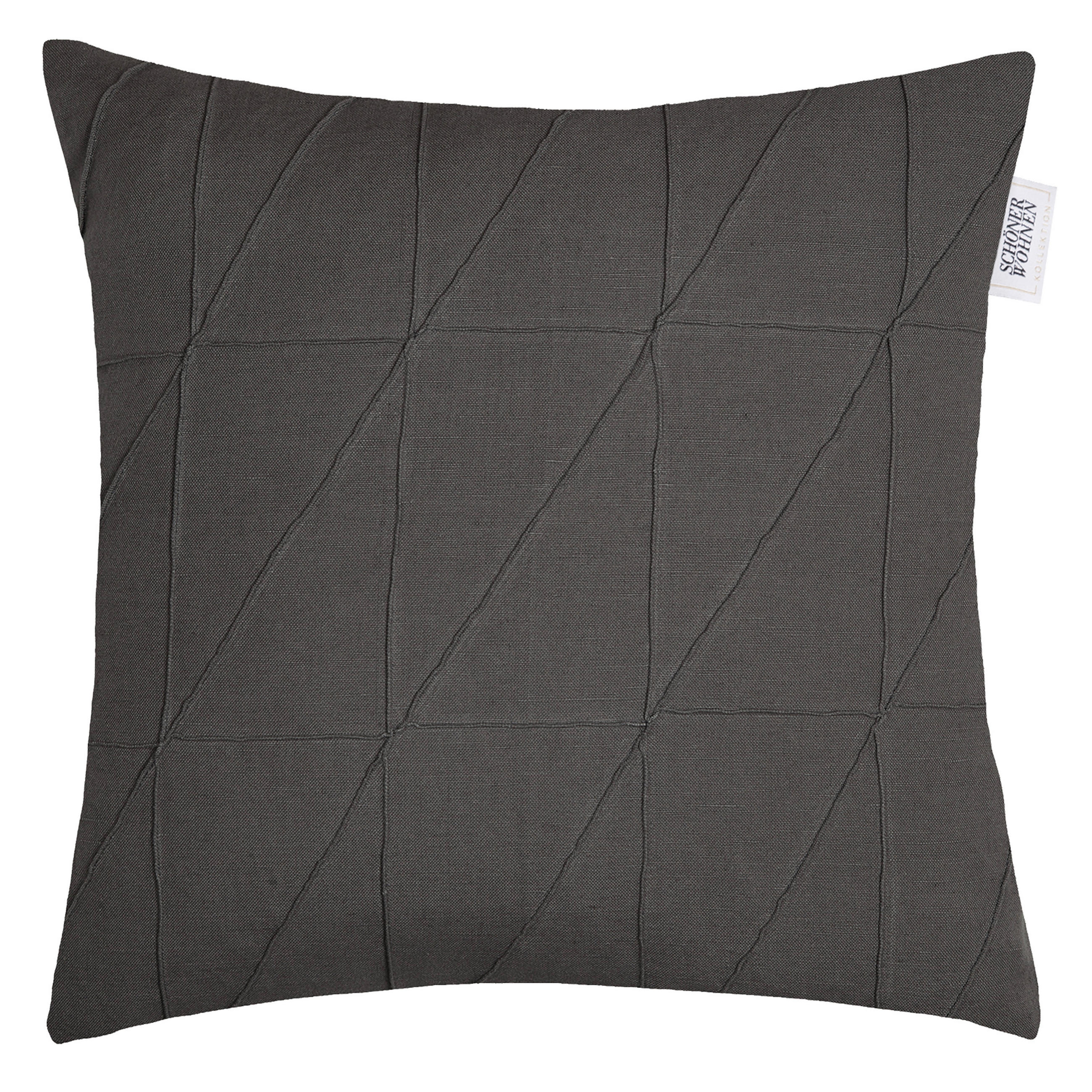 KISSENHÜLLE SW-Across 45/45 cm  - Anthrazit, Basics, Textil (45/45cm) - Schöner Wohnen