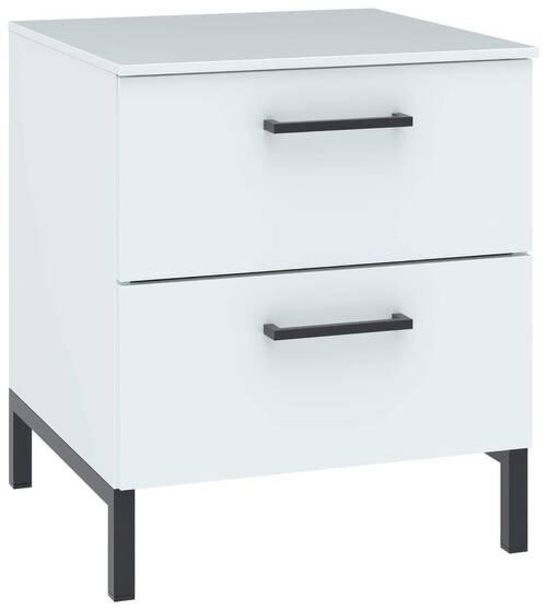 NACHTSCHRANK 42/51/41 cm  - Schwarz/Weiß, Design, Holzwerkstoff/Metall (42/51/41cm) - Novel