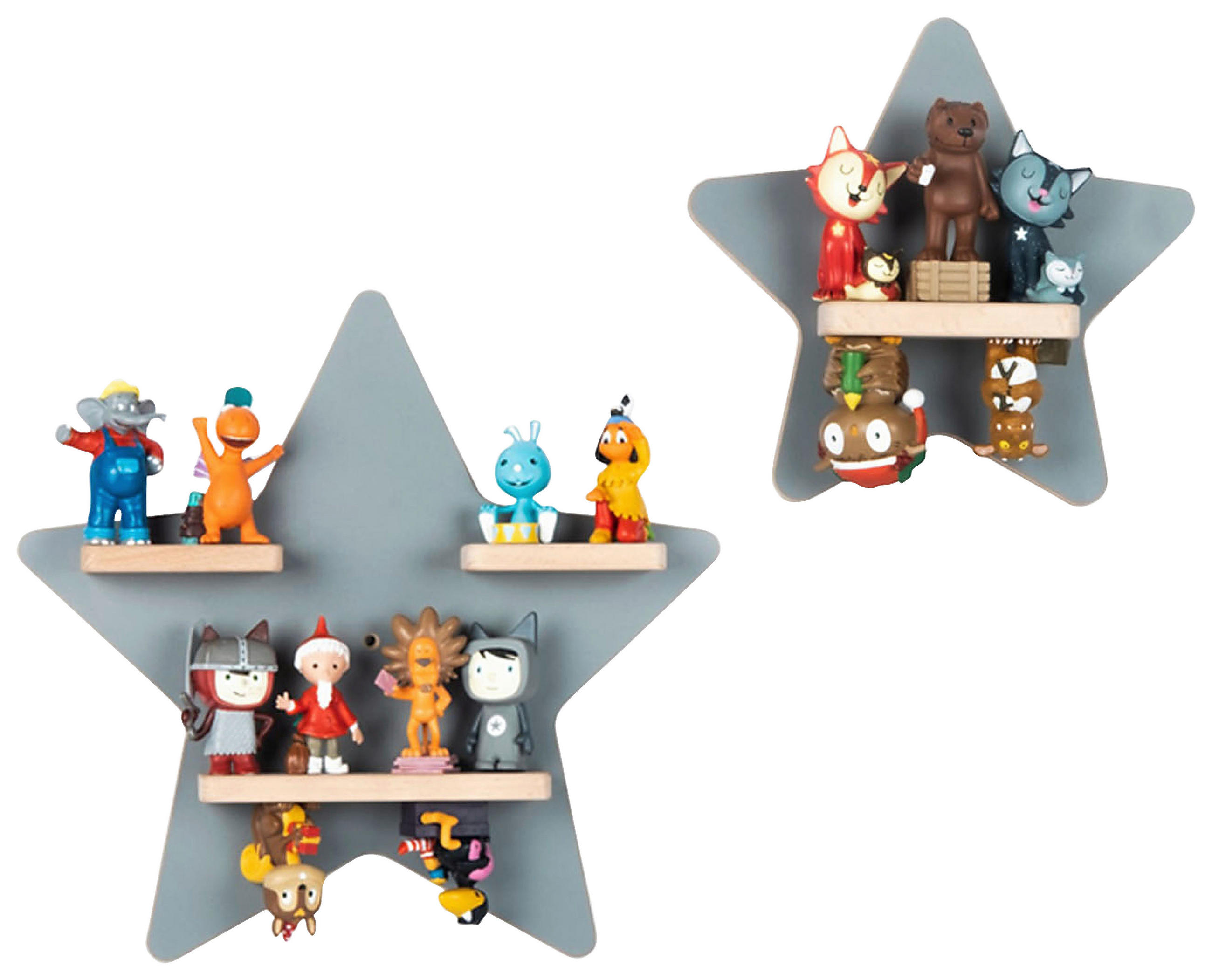 KINDERREGAL  - Grau, Modern, Holzwerkstoff (33/33/5cm) - MID.YOU
