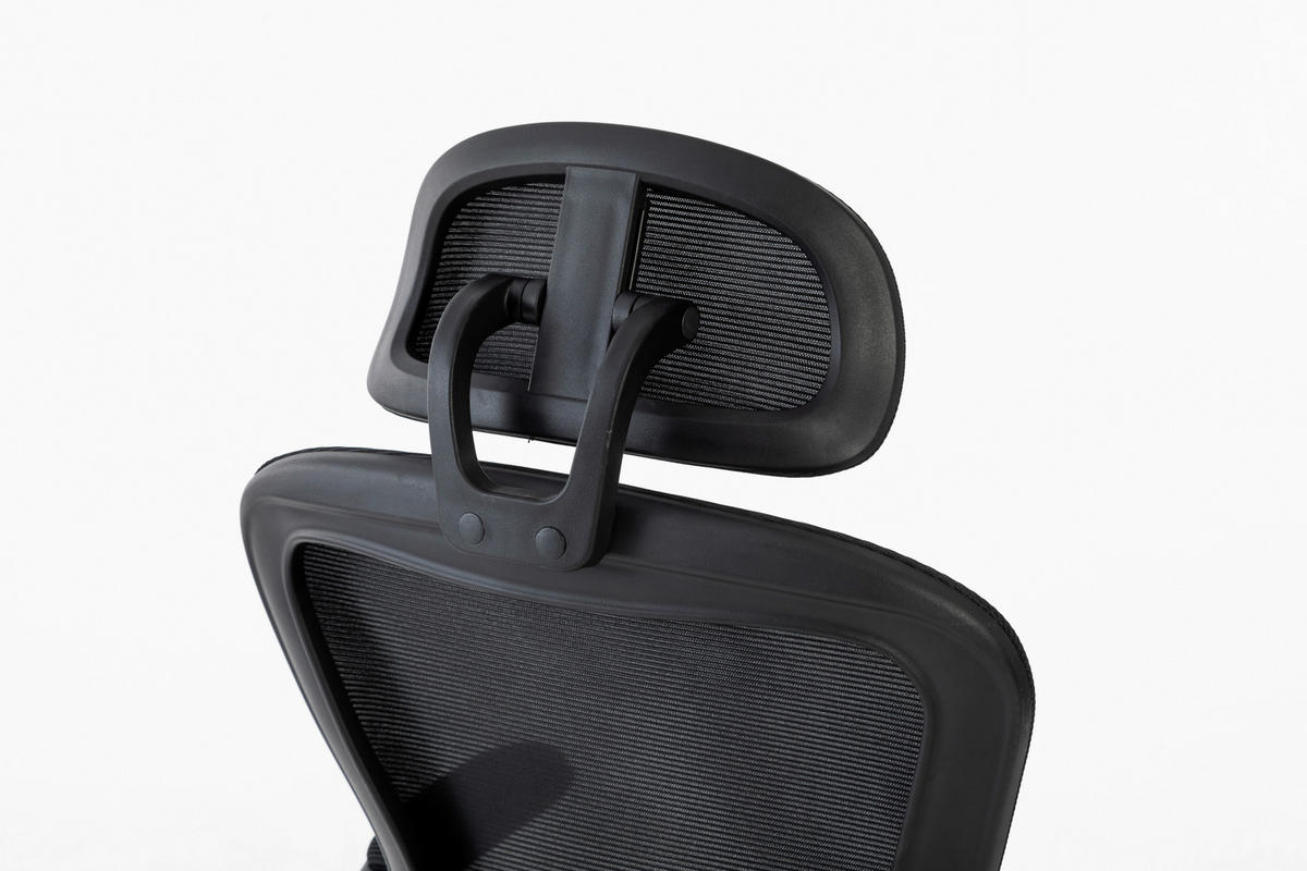 DREHSTUHL Netzbespannung Schwarz  - Schwarz, Design, Kunststoff/Textil (59/118-128/64cm) - Carryhome