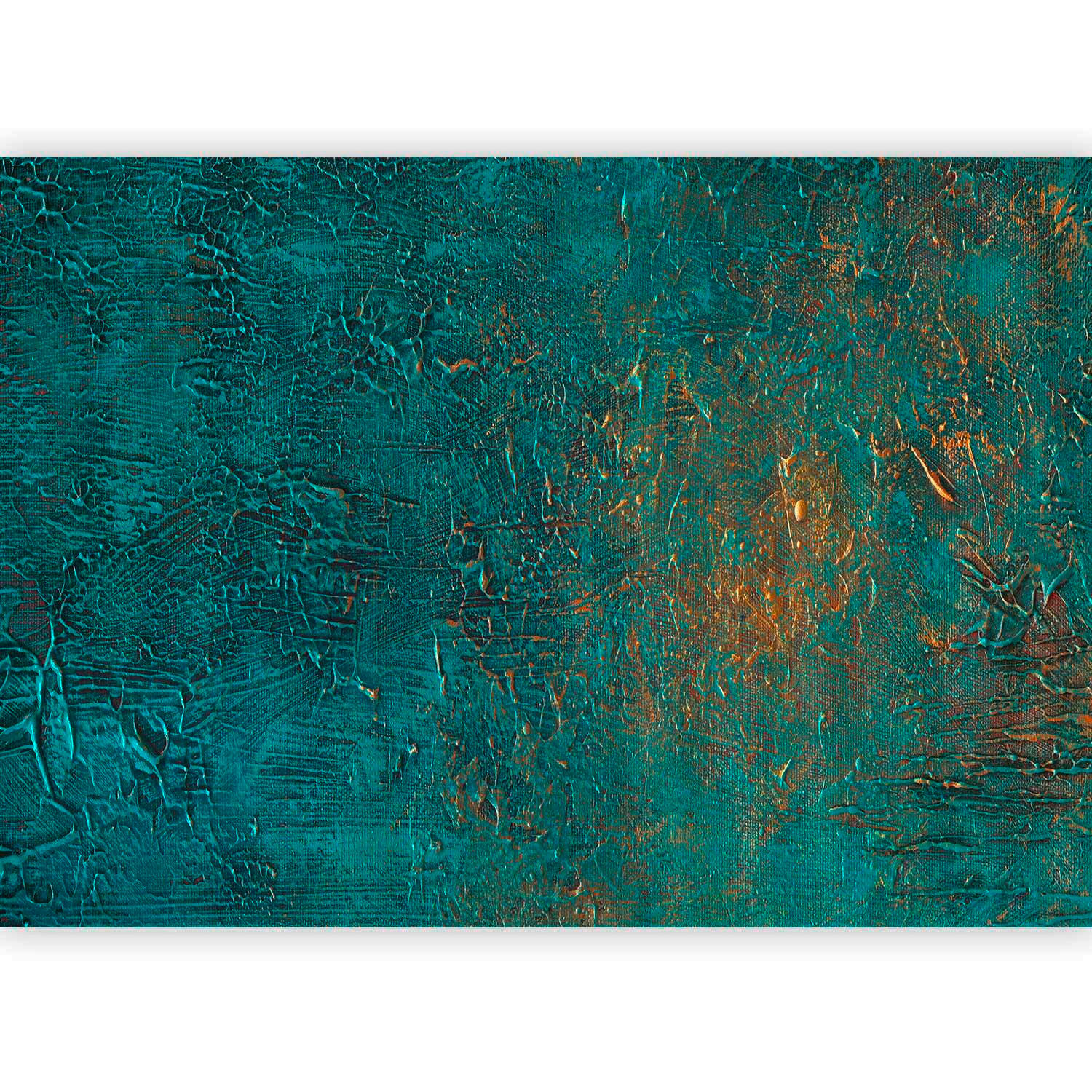 FOTOTAPETE  - Türkis/Kupferfarben, Basics, Textil (150/105cm) - artgeist