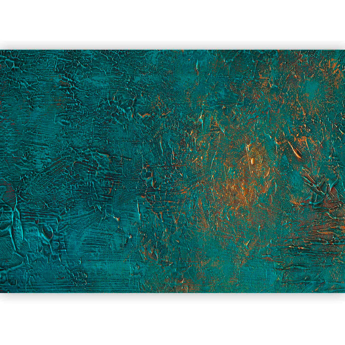 FOTOTAPETE  - Türkis/Kupferfarben, Basics, Textil (150/105cm) - artgeist
