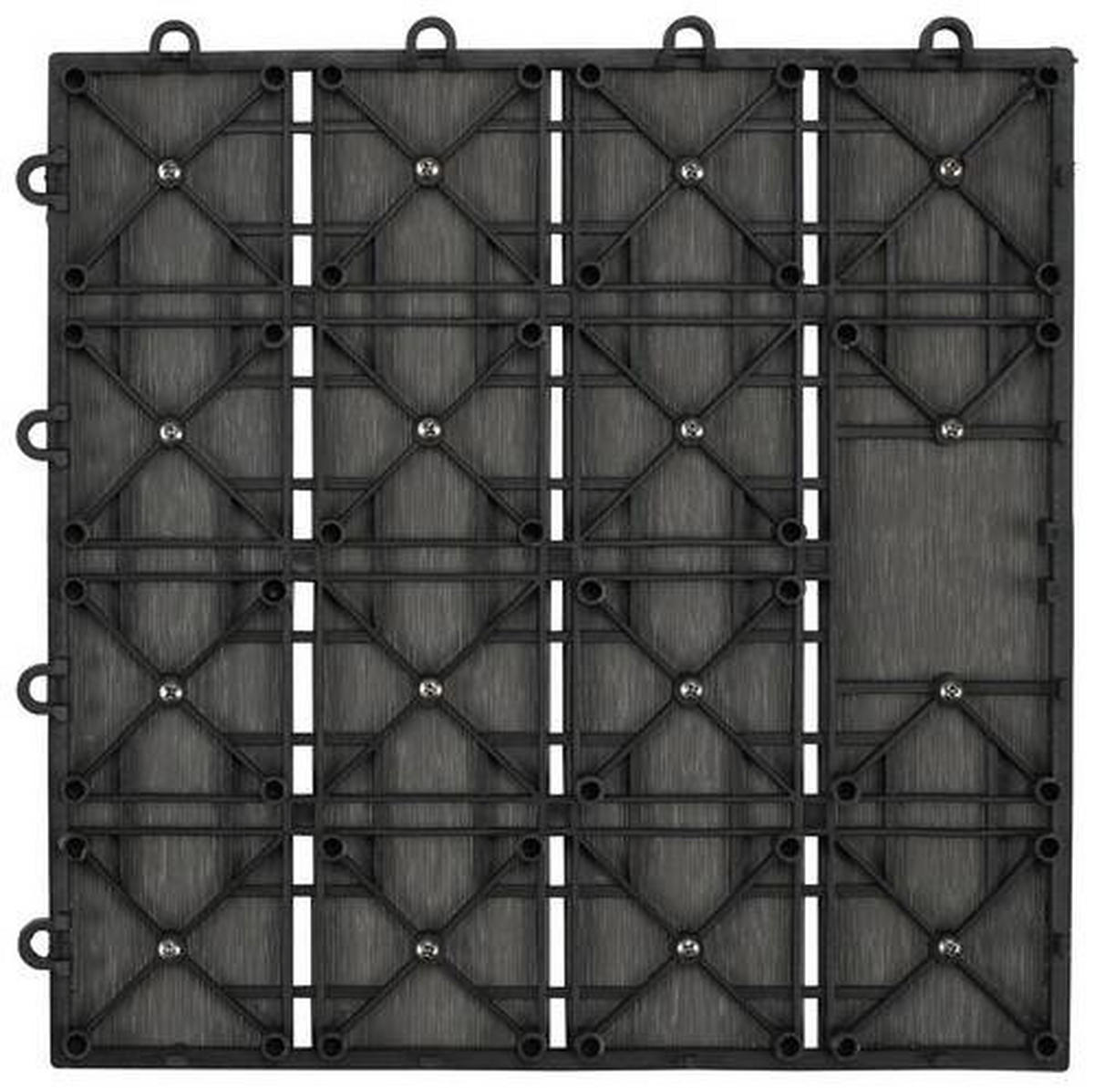 TERRASSENFLIESE 11 Stück  - Grau, KONVENTIONELL, Holzwerkstoff (30/30/2,4cm) - Ambia Garden