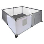 LAUFGITTER  184/184/66 cm  - Dunkelgrau/Schwarz, Basics, Kunststoff/Textil (184/184/66cm) - My Baby Lou