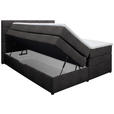 BOXSPRINGBETT 160/200 cm  in Anthrazit  - Wengefarben/Anthrazit, KONVENTIONELL, Holz/Textil (160/200cm) - Carryhome